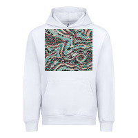 White pink and turquoise cowhide and leopard Urban Hoodie - RanaPortraitStore