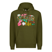 Army Green scrub life Premium Hoodie - texasbilliewilder