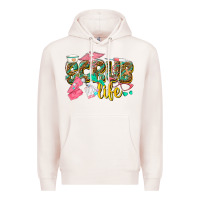 Pale Pink scrub life Premium Hoodie - texasbilliewilder