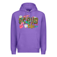 Purple scrub life Premium Hoodie - texasbilliewilder