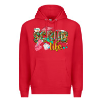 Red scrub life Premium Hoodie - texasbilliewilder
