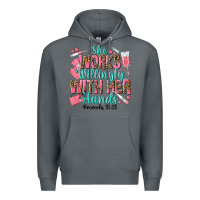 Rock she works willingly with her hands Premium Hoodie - texasbilliewilder