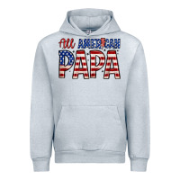 Heather Grey all American papa Urban Hoodie - Zillion Design Studio