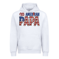 White all American papa Urban Hoodie - Zillion Design Studio