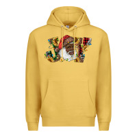 Antique Gold african american santa joy with sunflowers Premium Hoodie - RanaPortraitStore