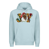 African American Santa Joy With Sunflowers Premium Hoodie | Teevron