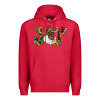 Cardinal african american santa joy with sunflowers Premium Hoodie - RanaPortraitStore
