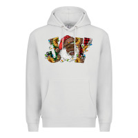 Dove Grey african american santa joy with sunflowers Premium Hoodie - RanaPortraitStore