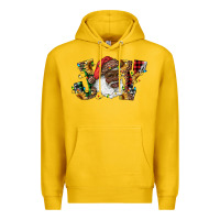 Lemon african american santa joy with sunflowers Premium Hoodie - RanaPortraitStore