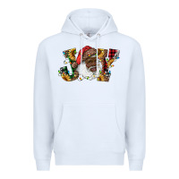 White african american santa joy with sunflowers Premium Hoodie - RanaPortraitStore