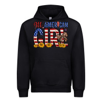 Black all american girl Urban Hoodie - Zillion Design Studio