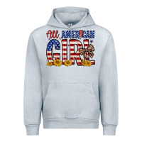 Heather Grey all american girl Urban Hoodie - Zillion Design Studio