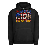 Pigment Black all american girl Urban Hoodie - Zillion Design Studio
