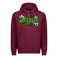 Burgundy aunt soccer Premium Hoodie - Zillion Design Studio
