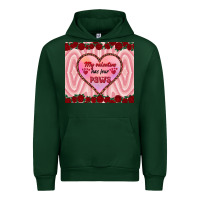 Forest Green my valentine has four paws Urban Hoodie - RanaPortraitStore