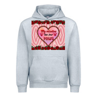 Heather Grey my valentine has four paws Urban Hoodie - RanaPortraitStore