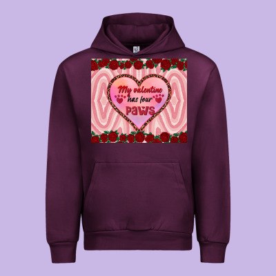 My Valentine Has Four Paws Urban Hoodie Designed By Ranaportraitstore