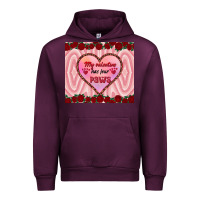 Mauve Wine my valentine has four paws Urban Hoodie - RanaPortraitStore