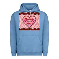 Pigment Pebble Blue my valentine has four paws Urban Hoodie - RanaPortraitStore