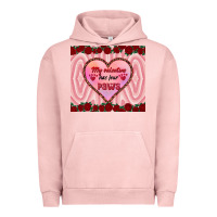 Pigment Salmon my valentine has four paws Urban Hoodie - RanaPortraitStore