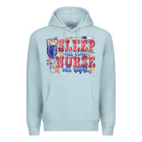 Blue Mist sleep all day nurse all night Premium Hoodie - texasbilliewilder