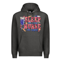 Charcoal Heather sleep all day nurse all night Premium Hoodie - texasbilliewilder