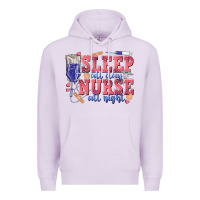 Lilac sleep all day nurse all night Premium Hoodie - texasbilliewilder