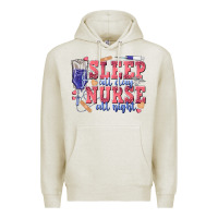 Oatmeal Heather sleep all day nurse all night Premium Hoodie - texasbilliewilder