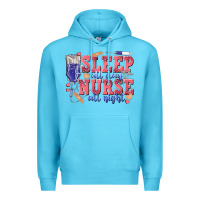 Ocean Blue sleep all day nurse all night Premium Hoodie - texasbilliewilder