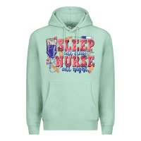 Seafoam sleep all day nurse all night Premium Hoodie - texasbilliewilder