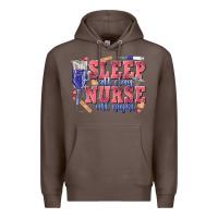 Coffee sleep all day nurse all night Premium Hoodie - texasbilliewilder