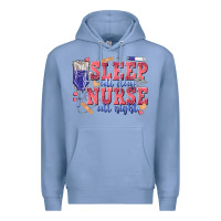 Colony Blue sleep all day nurse all night Premium Hoodie - texasbilliewilder