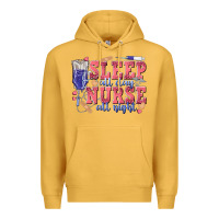 Mustard sleep all day nurse all night Premium Hoodie - texasbilliewilder