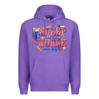 Purple sleep all day nurse all night Premium Hoodie - texasbilliewilder
