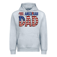 Heather Grey all american dad Urban Hoodie - Zillion Design Studio