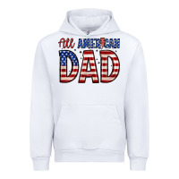 White all american dad Urban Hoodie - Zillion Design Studio