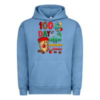 Pigment Pebble Blue 100 days of coffee and chaos Urban Hoodie - texasbilliewilder