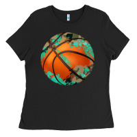Black western basketball camouflage glitter pattern Ladies Tee - Artiststas