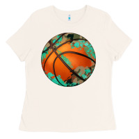 Bone western basketball camouflage glitter pattern Ladies Tee - Artiststas