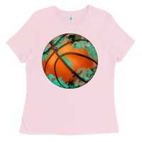 Western Basketball Camouflage Glitter Pattern Ladies Tee | Teevron
