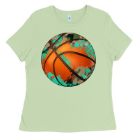 Matcha western basketball camouflage glitter pattern Ladies Tee - Artiststas