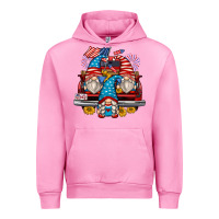 Fuchsia Pink 4th of july gnomes farm truck Urban Hoodie - Zillion Design Studio
