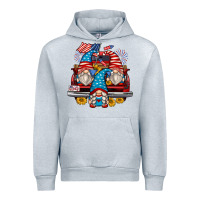 Heather Grey 4th of july gnomes farm truck Urban Hoodie - Zillion Design Studio