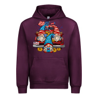 Mauve Wine 4th of july gnomes farm truck Urban Hoodie - Zillion Design Studio