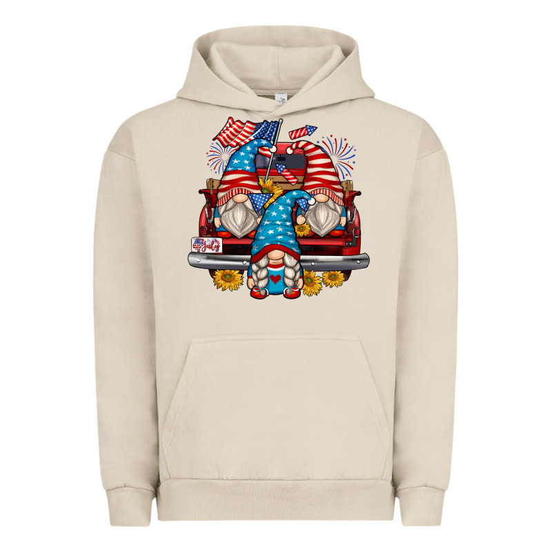 4th Of July Gnomes Farm Truck Urban Hoodie by Zillion Design Studio | Teevron