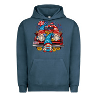 Pigment Midnight Navy 4th of july gnomes farm truck Urban Hoodie - Zillion Design Studio