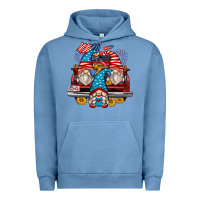 Pigment Pebble Blue 4th of july gnomes farm truck Urban Hoodie - Zillion Design Studio