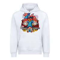 White 4th of july gnomes farm truck Urban Hoodie - Zillion Design Studio