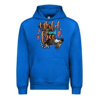 Cobalt wild and free Urban Hoodie - Zillion Design Studio