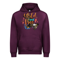 Mauve Wine wild and free Urban Hoodie - Zillion Design Studio